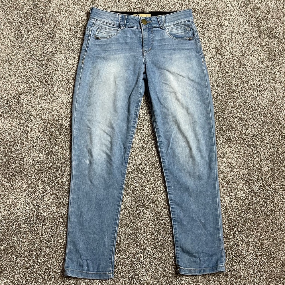 Democracy Absolution Jeans Womens Size 4 Light Wash Stretch Ankle Skinny Denim